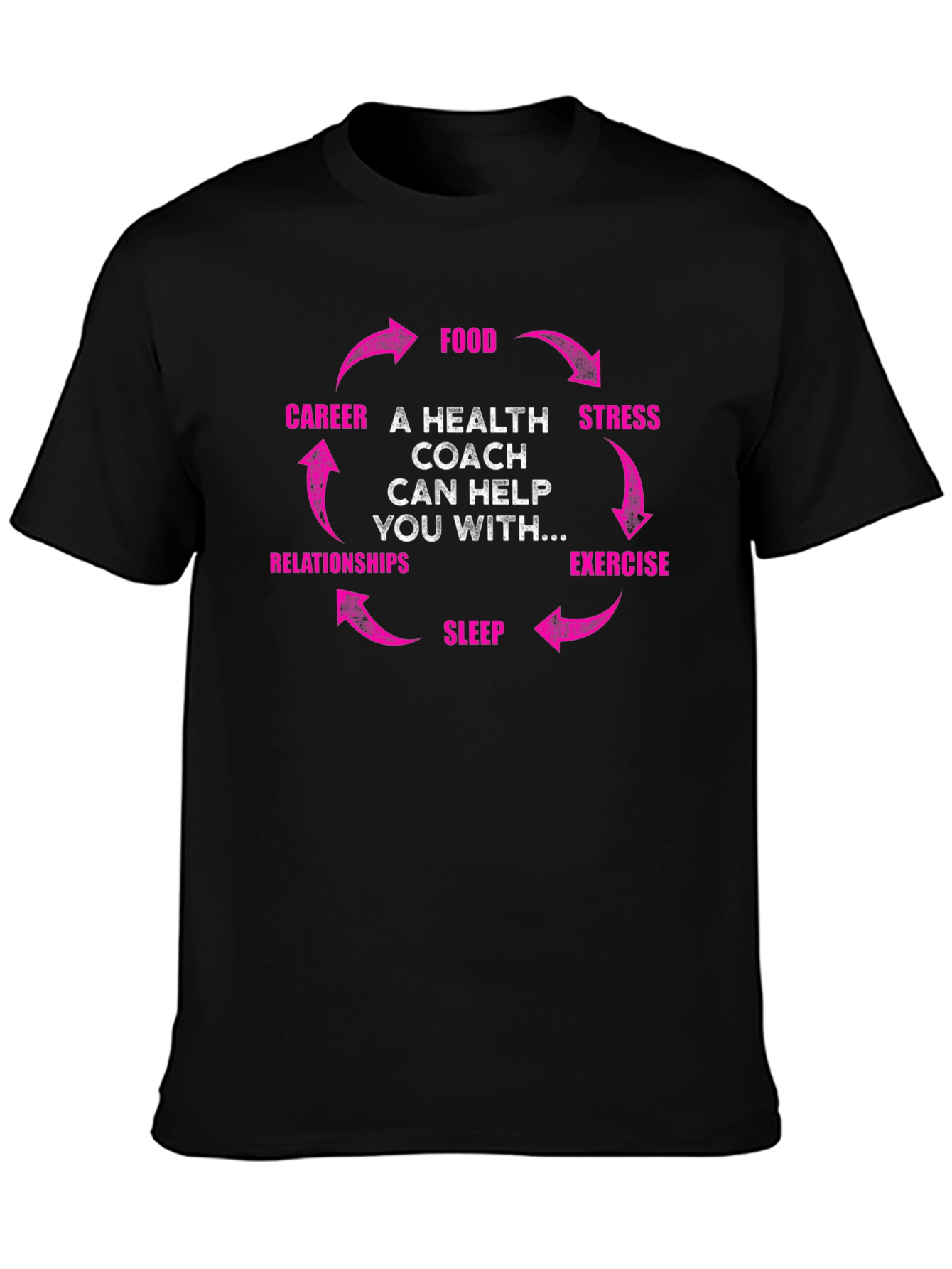 Health Coach T-Shirt - Food Career Relationships Graphic Tee