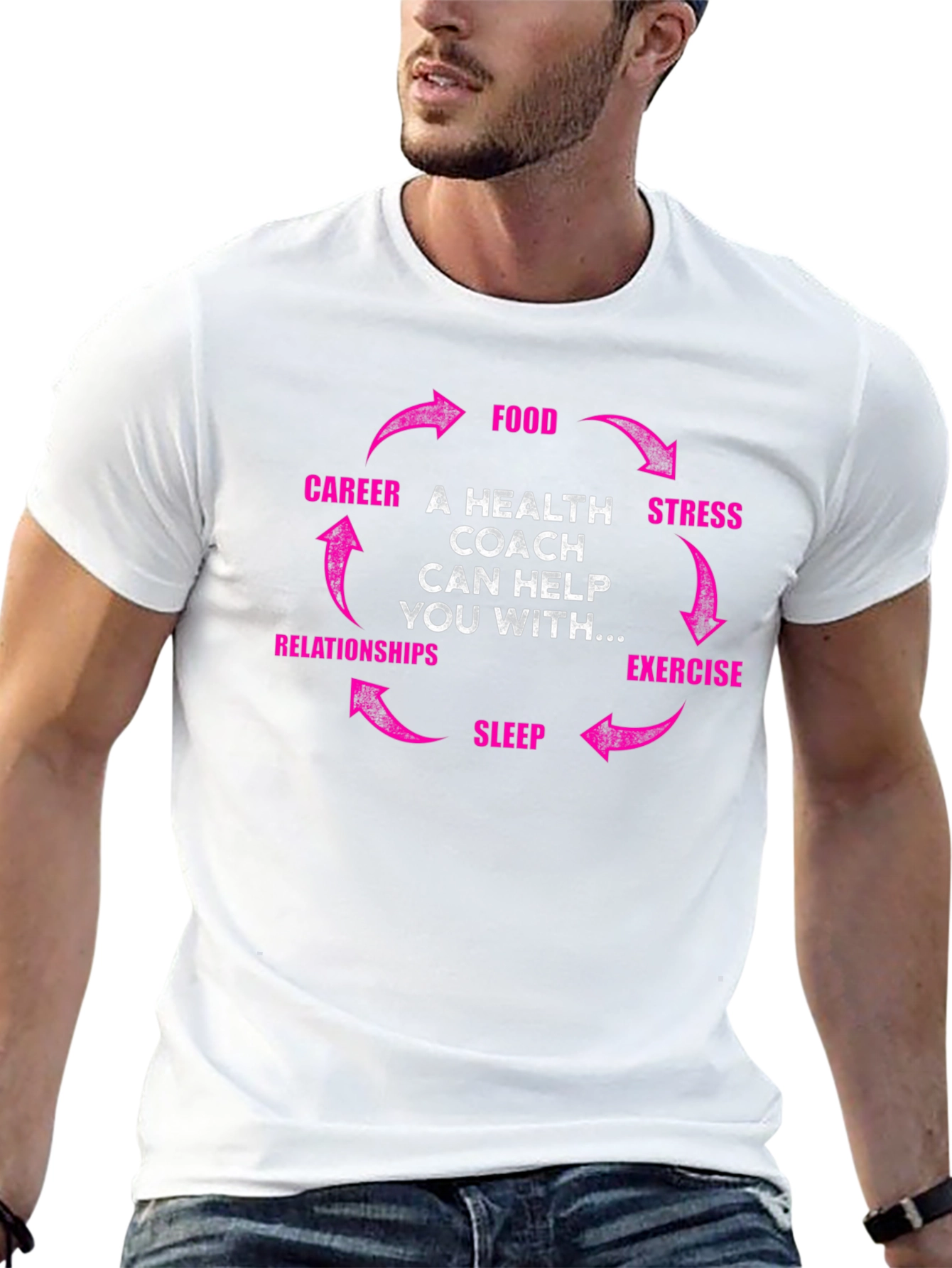 Health Coach T-Shirt - Food Career Relationships Graphic Tee