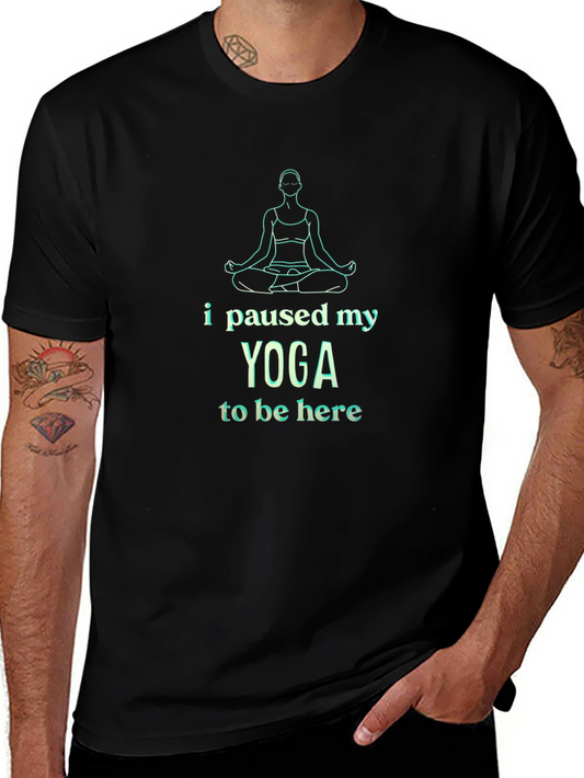 Yoga Paused Black T-Shirt