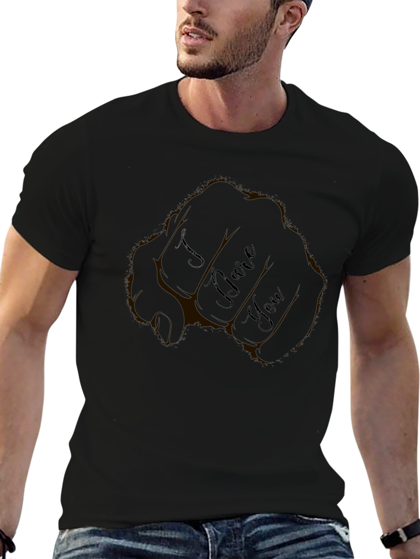 I Dare You Black Graphic Tee