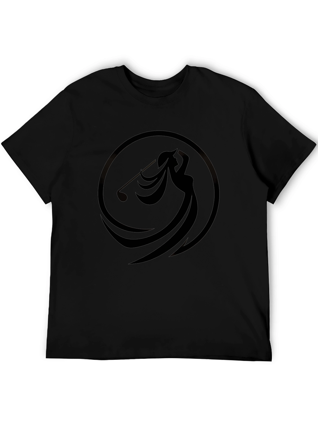 Black Golf Swing Graphic Tee - Stylish Comfort