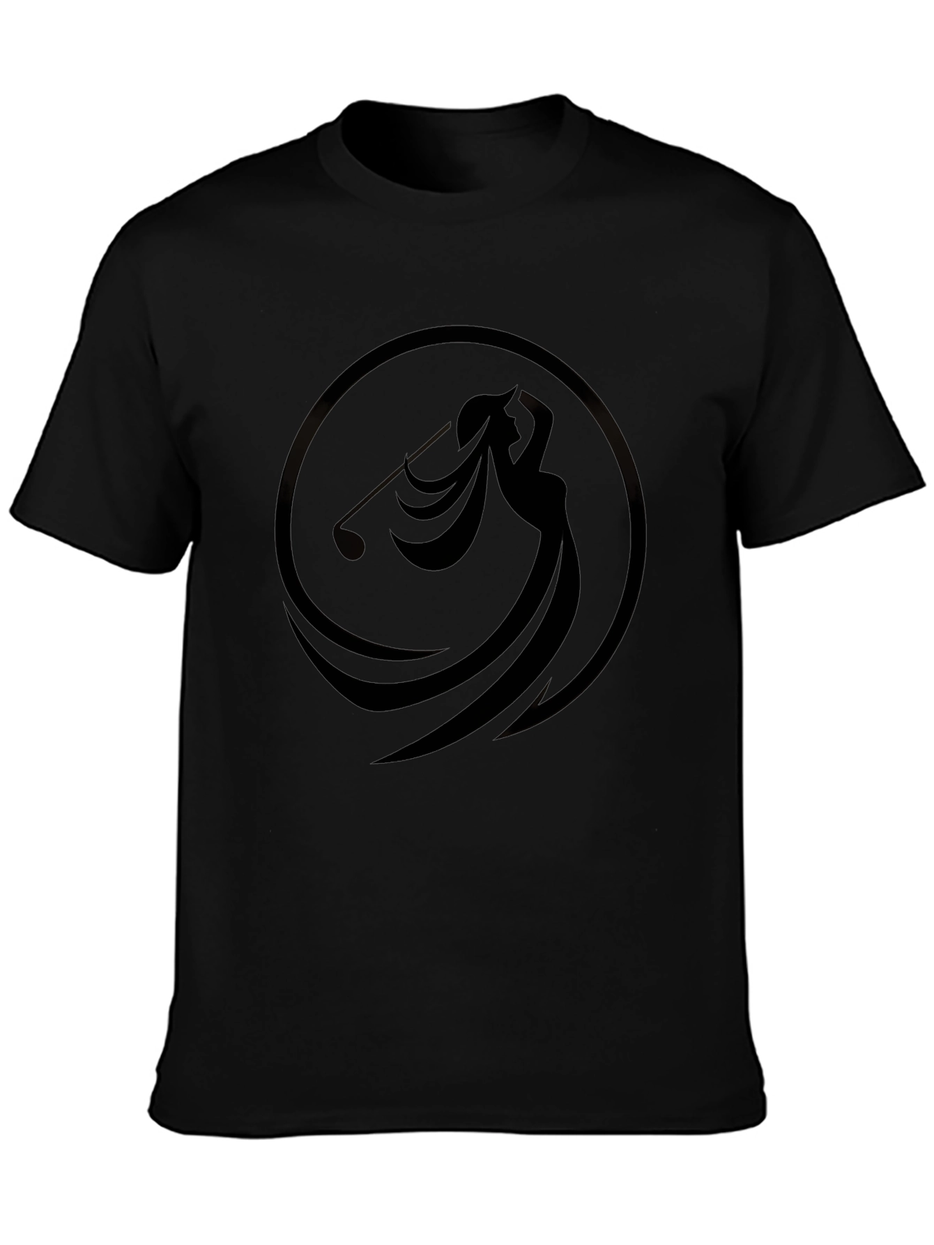 Black Golf Swing Graphic Tee - Stylish Comfort