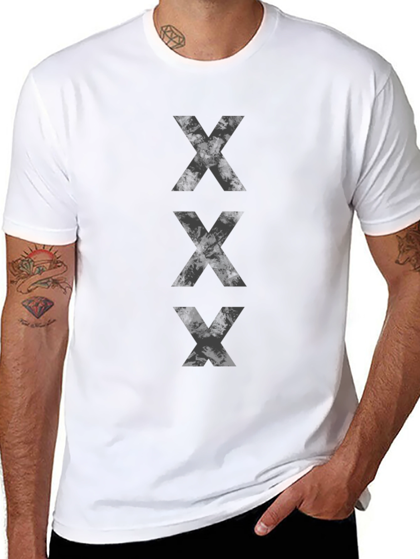 Triple X Graphic Black T-Shirt Casual Style