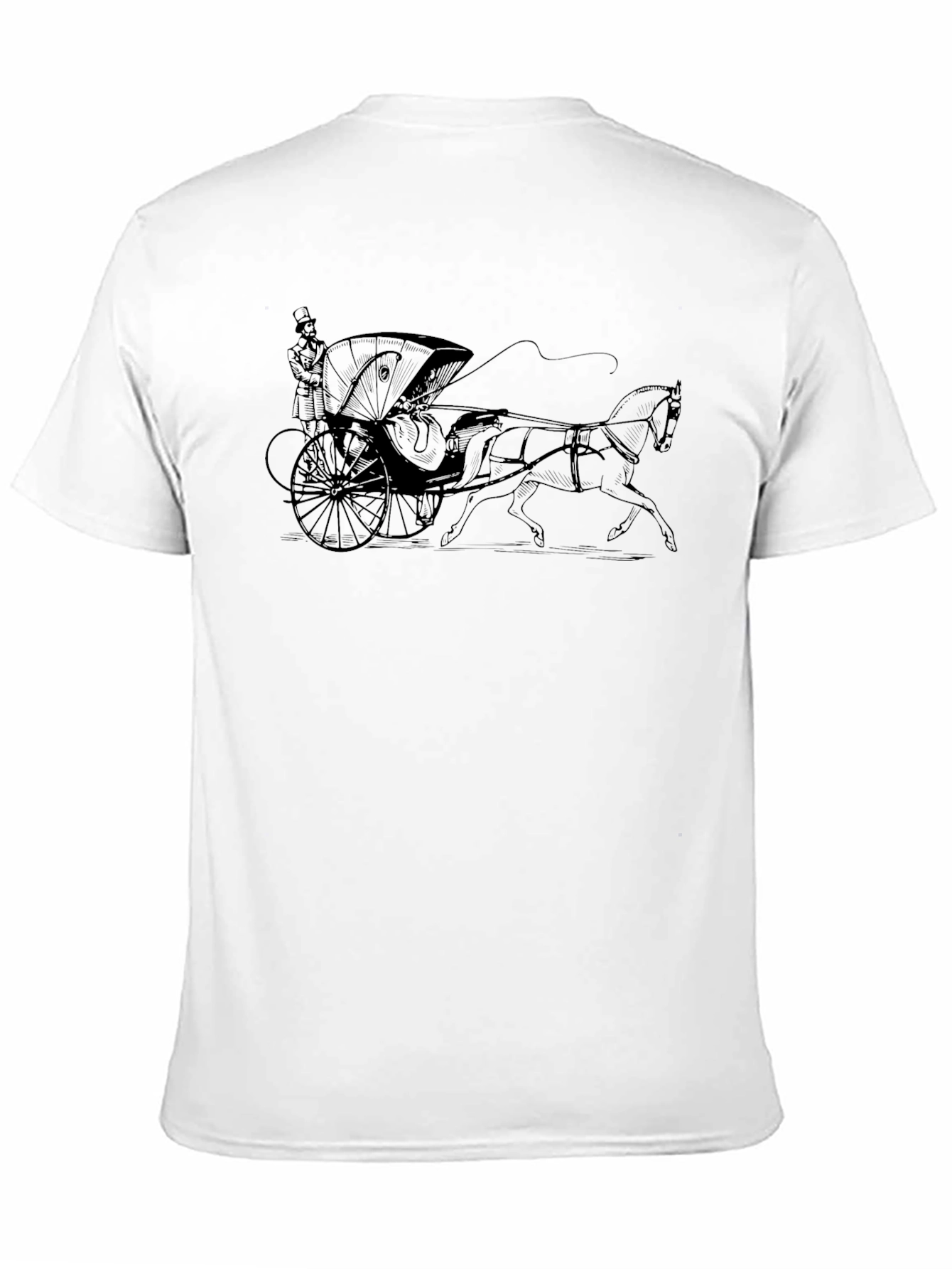 Graphic T-Shirt: Horse-Drawn Carriage Print