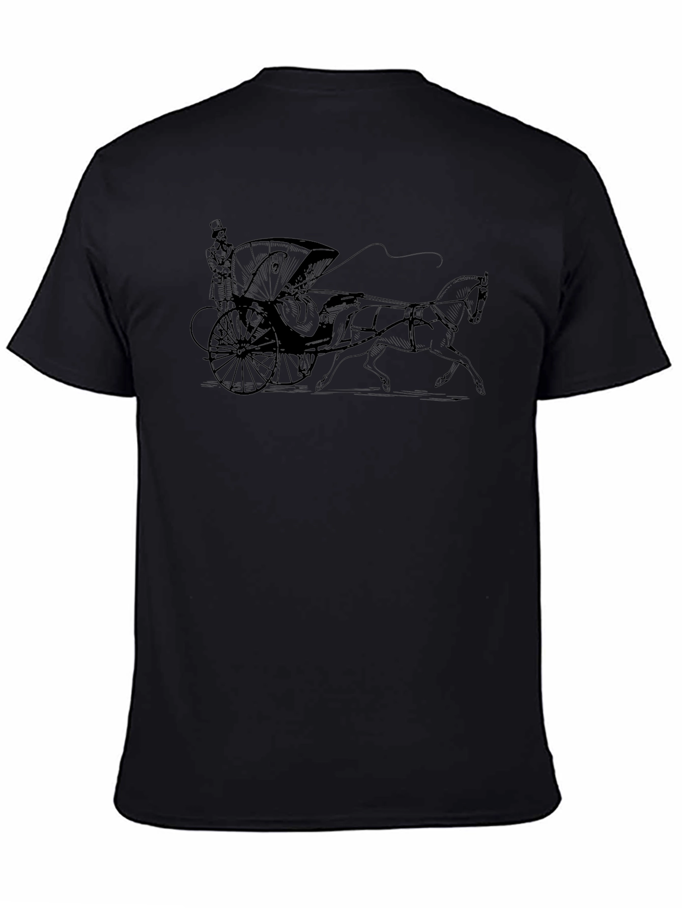 Graphic T-Shirt: Horse-Drawn Carriage Print