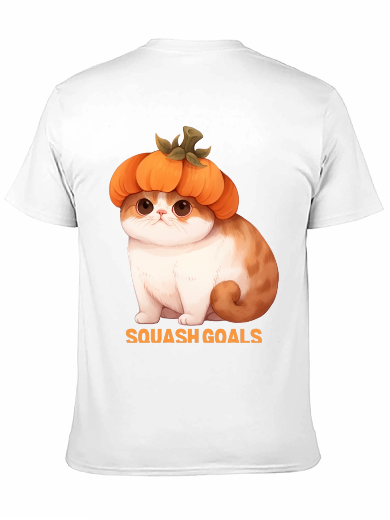 Squash Goals T-Shirt - Cute Cat in Pumpkin