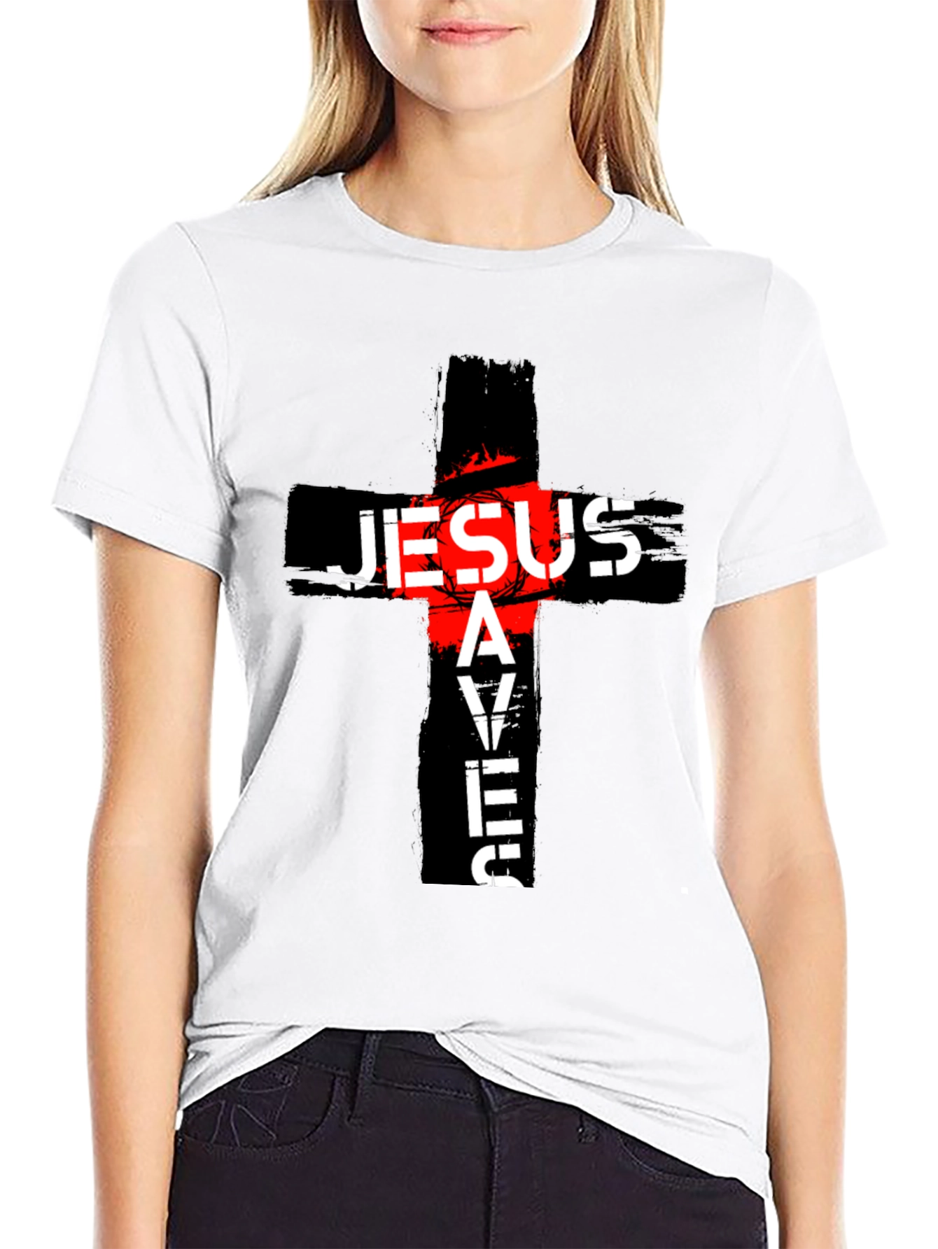 Jesus Saves Graphic T-Shirt - Religious Tee