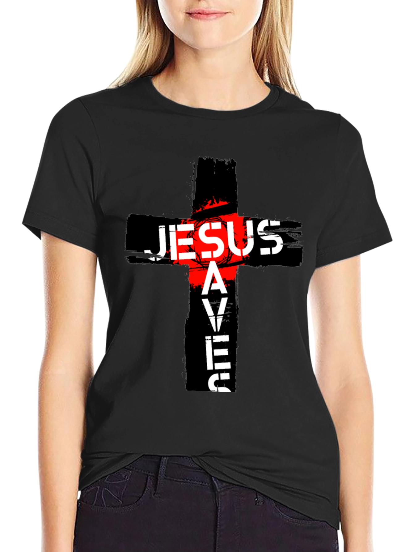 Jesus Saves Graphic T-Shirt - Religious Tee