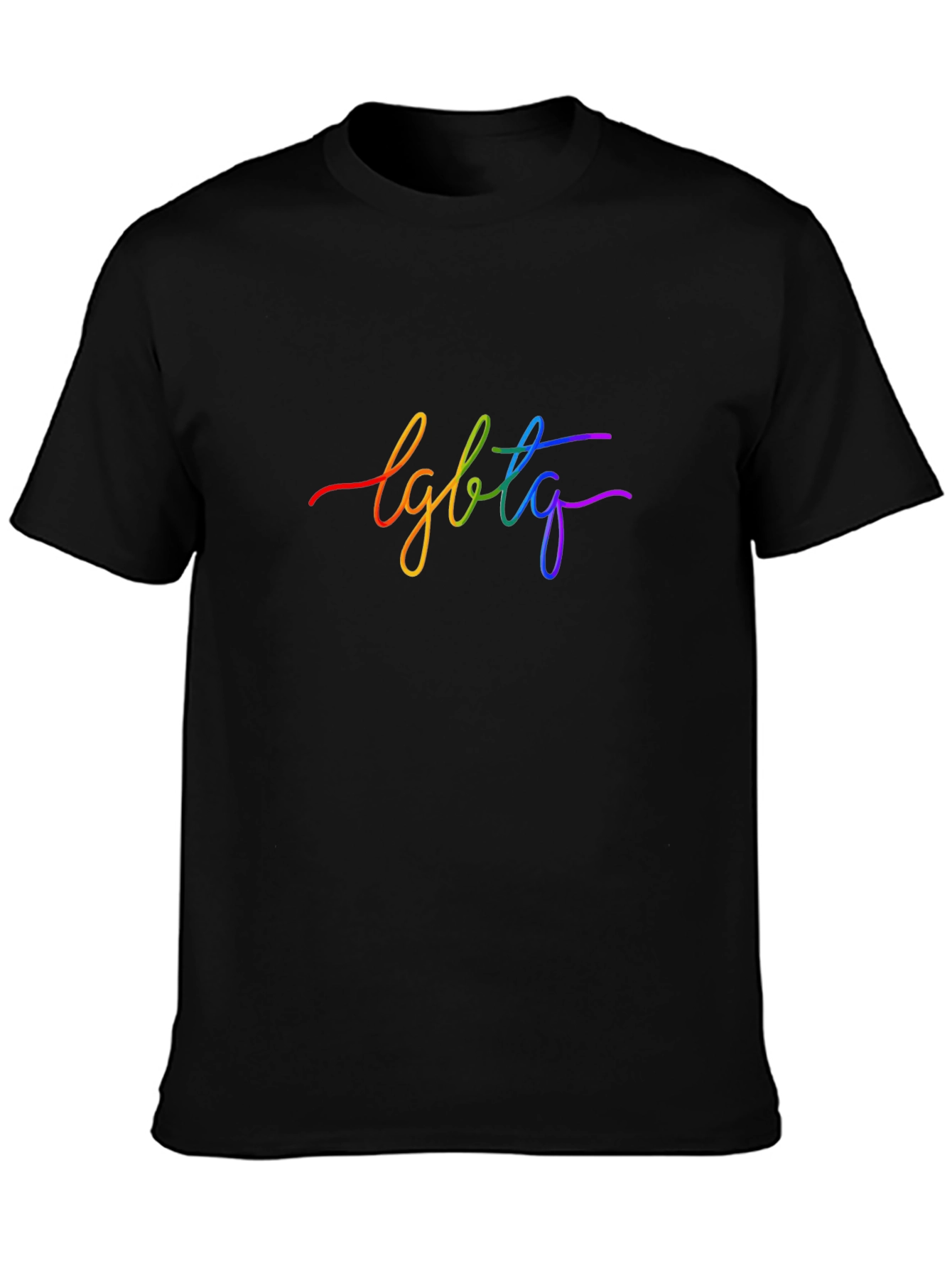 LGBTQ Rainbow Graphic Black T-Shirt