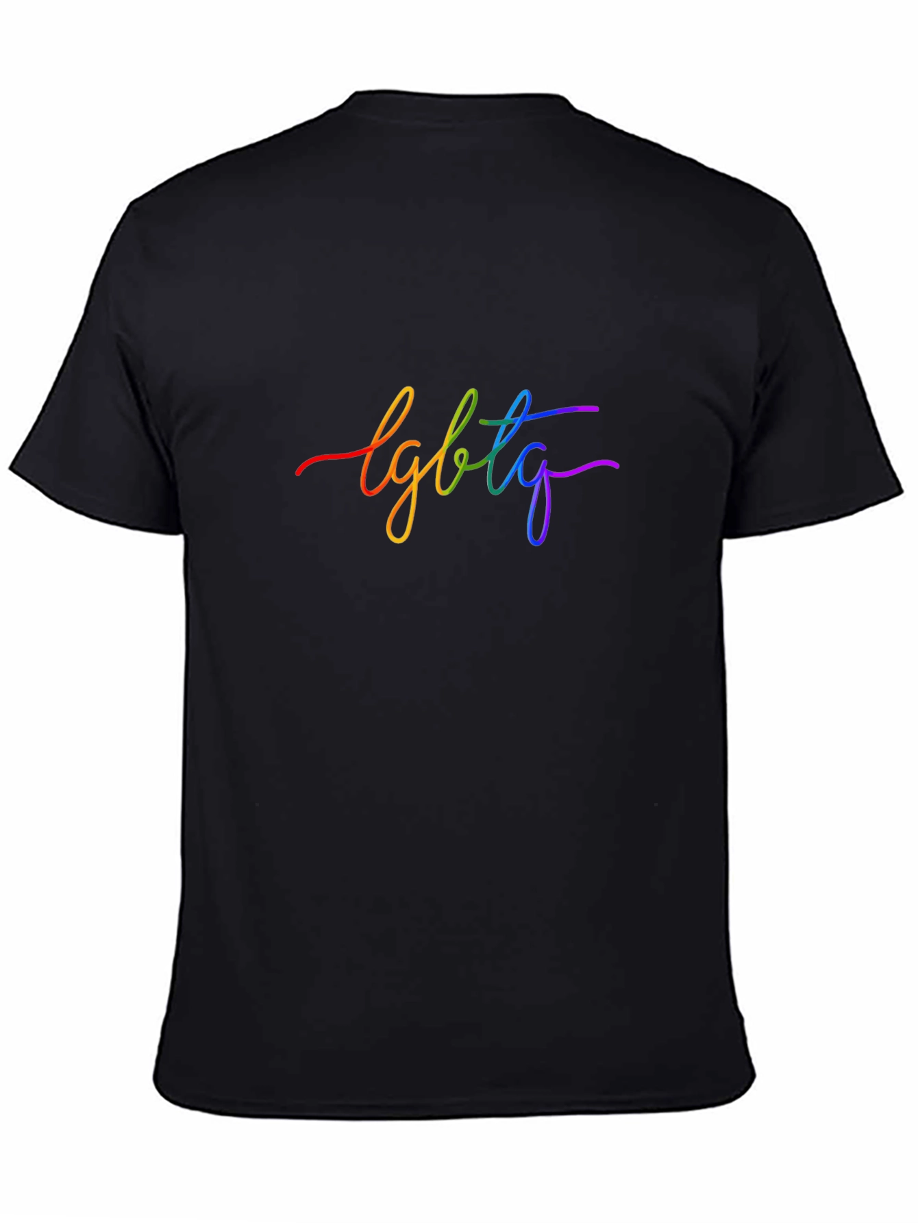 LGBTQ Rainbow Graphic Black T-Shirt
