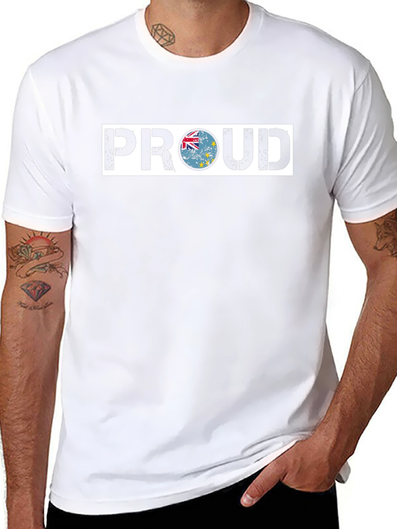 Tuvalu Proud T-Shirt - Black Crew Neck Tee