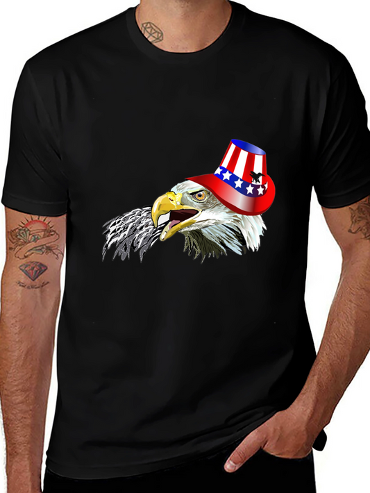 Patriotic Eagle T-Shirt - Stars & Stripes Hat