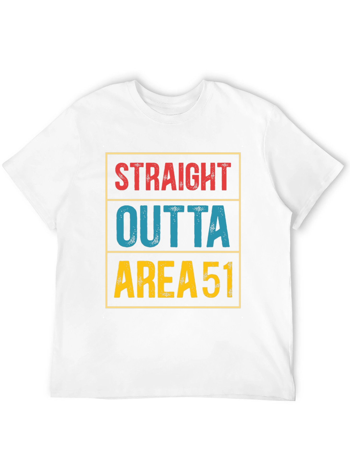 Straight Outta Area 51 T-Shirt Funny Alien UFO Tee