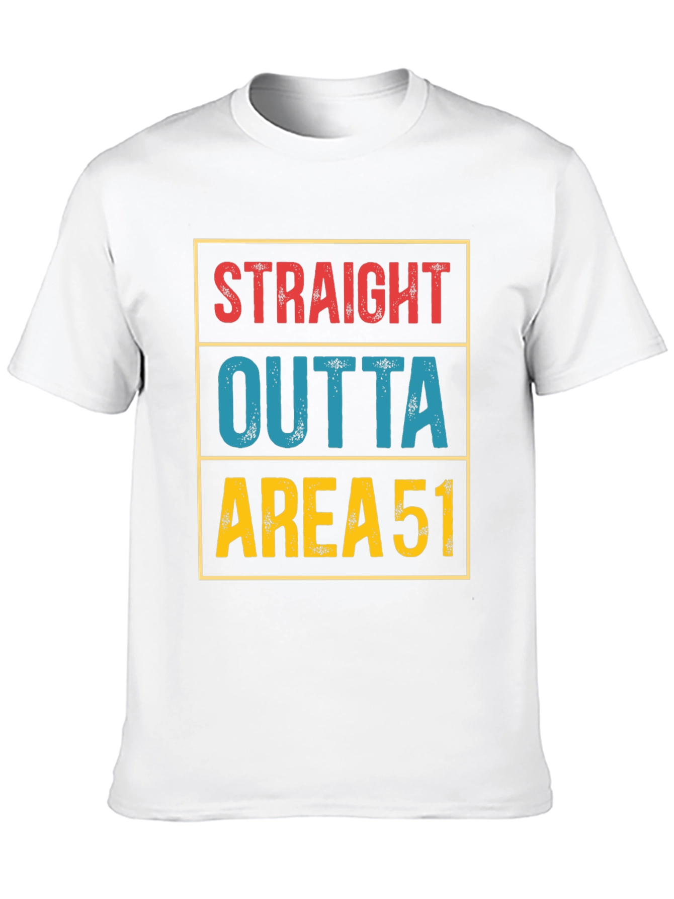 Straight Outta Area 51 T-Shirt Funny Alien UFO Tee