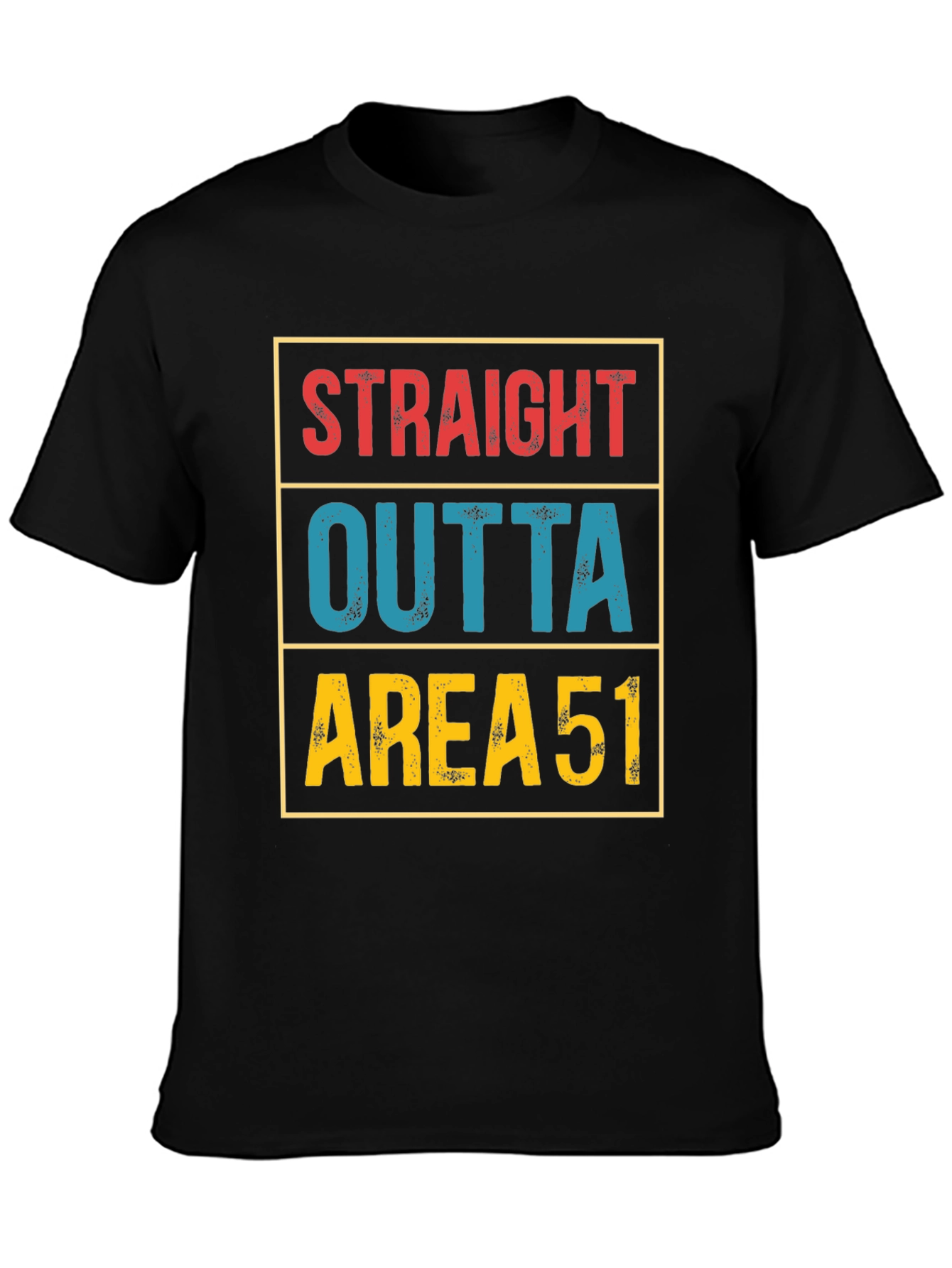 Straight Outta Area 51 T-Shirt Funny Alien UFO Tee