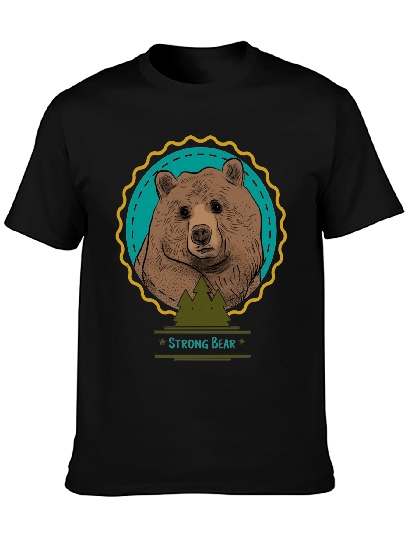 Strong Bear Graphic Tee - Nature Inspired Design