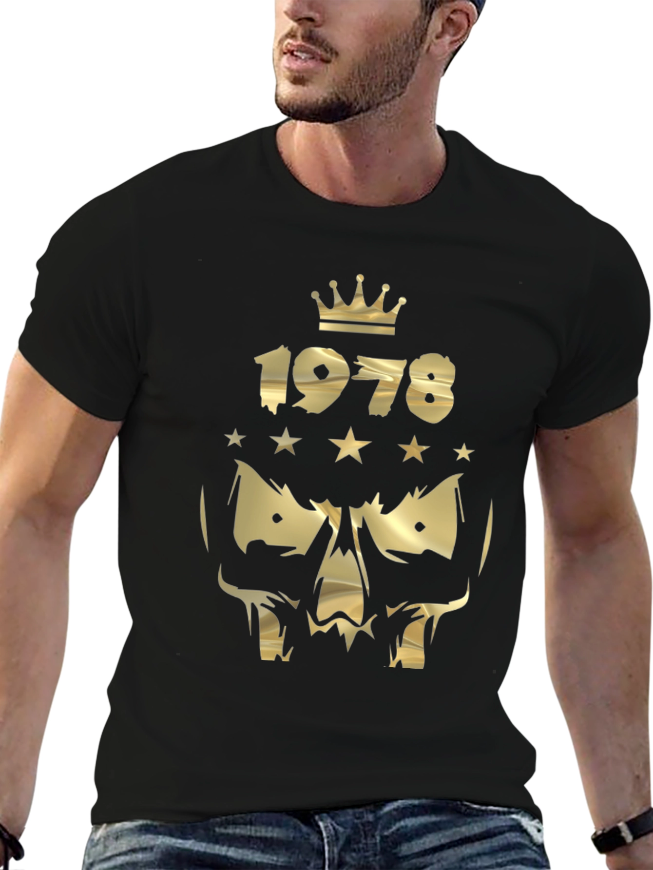 1978 Gold Skull Graphic Tee