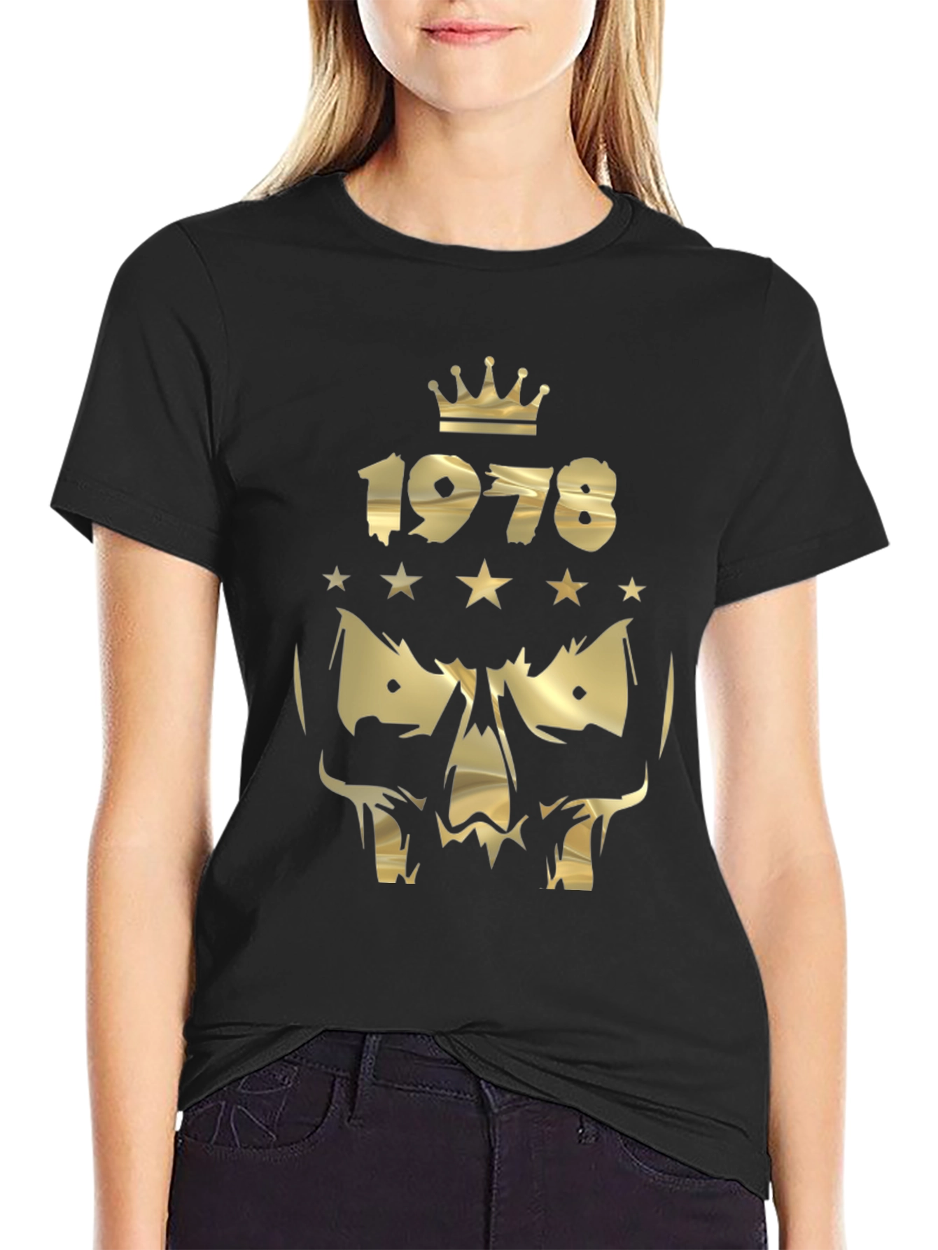 1978 Gold Skull Graphic Tee