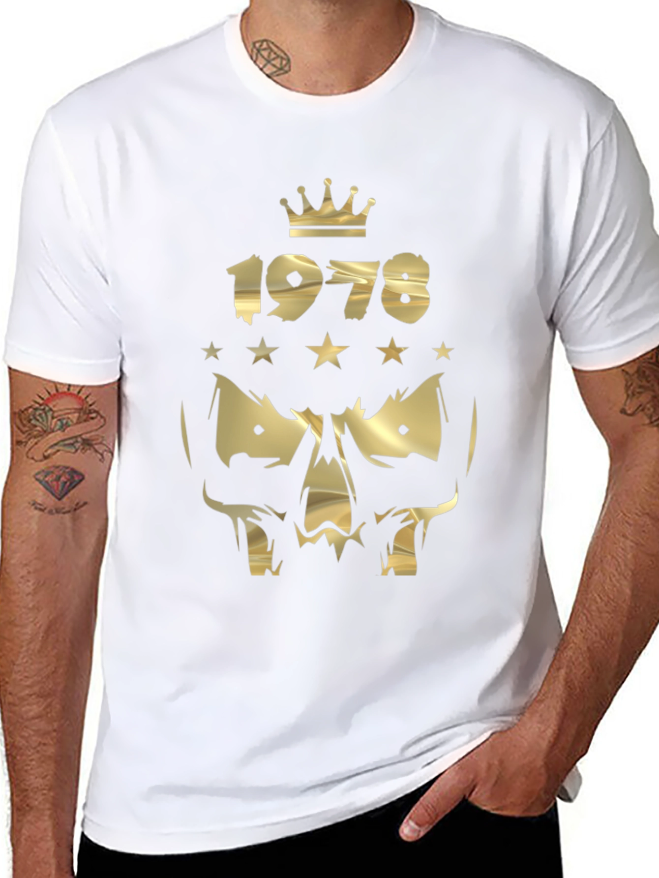 1978 Gold Skull Graphic Tee