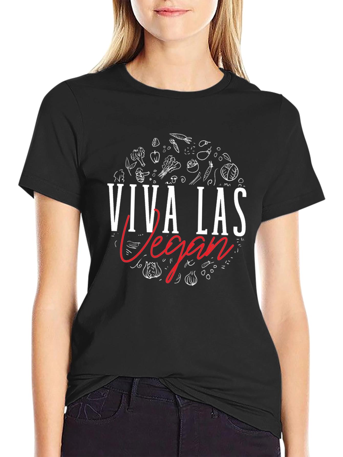 Viva Las Vegan T-Shirt - Black Vegan Lifestyle Tee