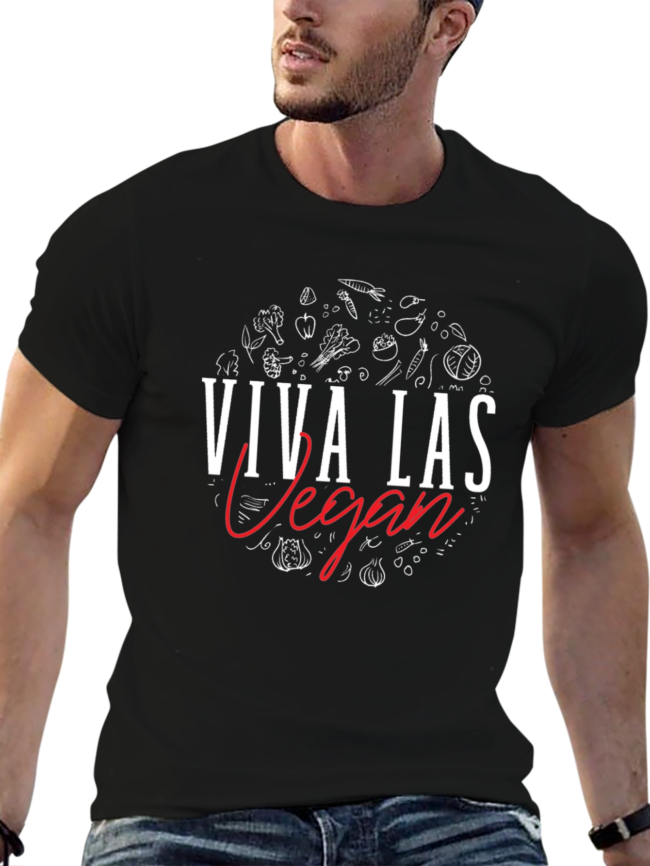 Viva Las Vegan T-Shirt - Black Vegan Lifestyle Tee