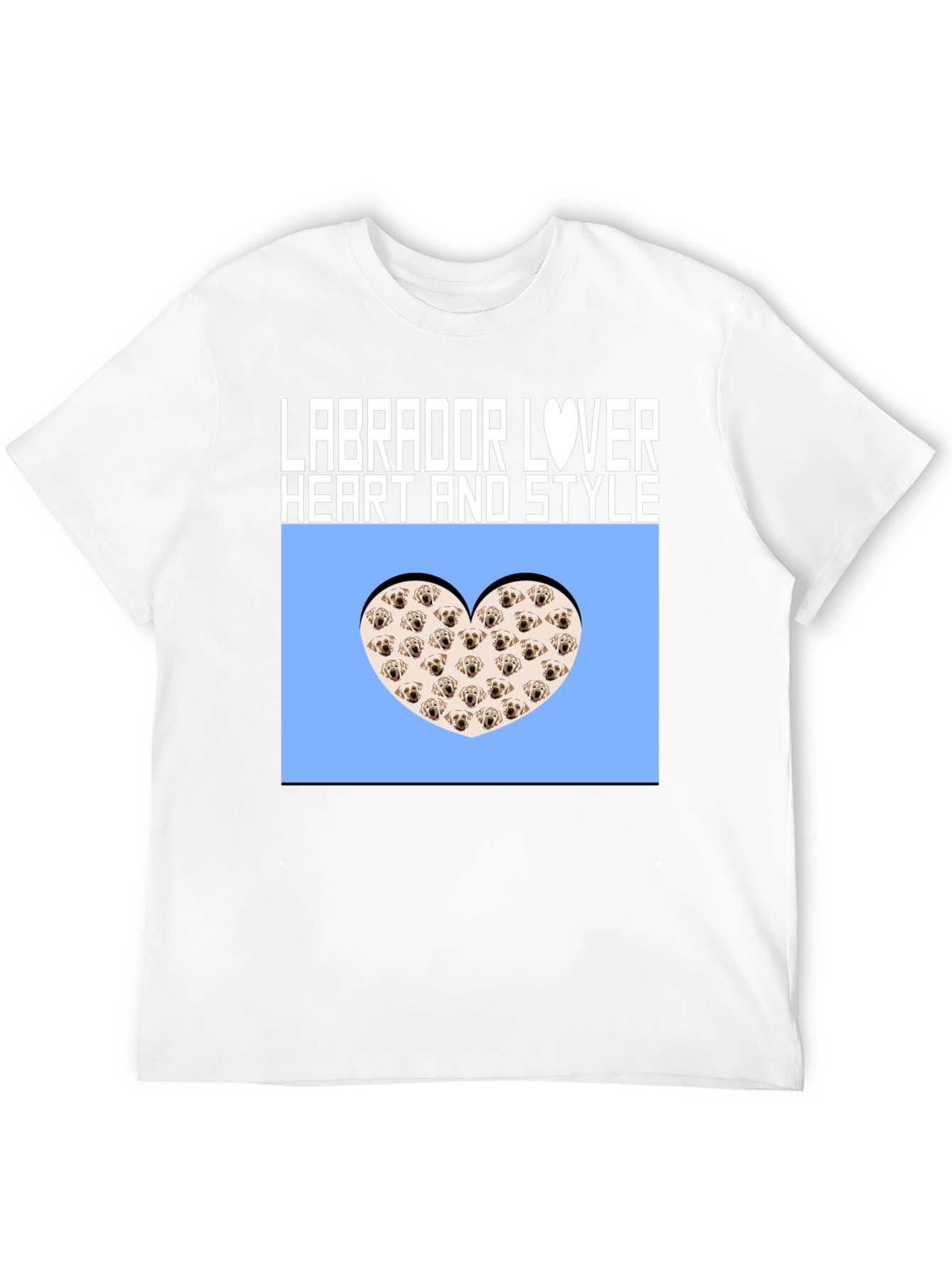 Labrador Lover Heart Style Graphic Tee