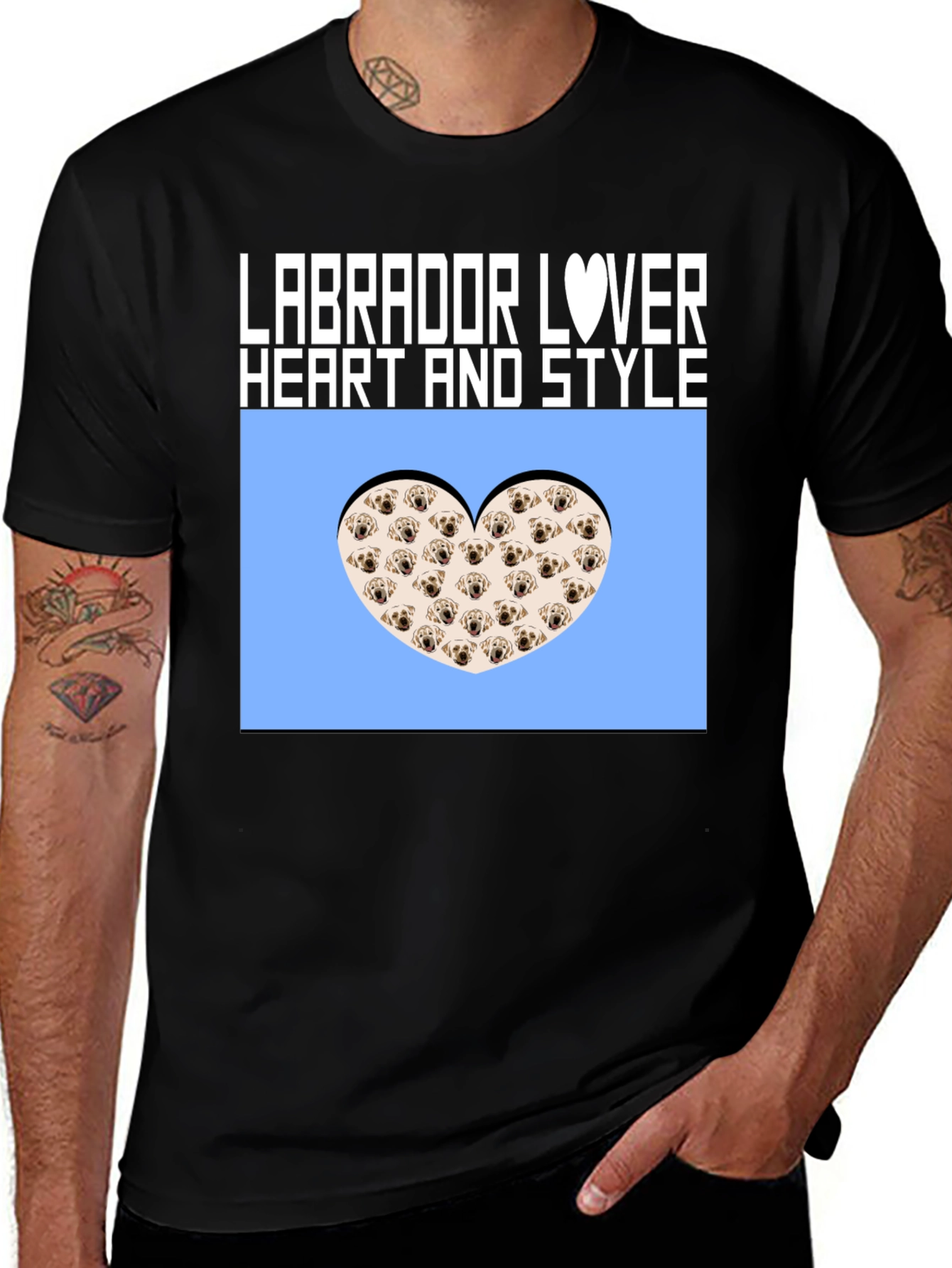 Labrador Lover Heart Style Graphic Tee
