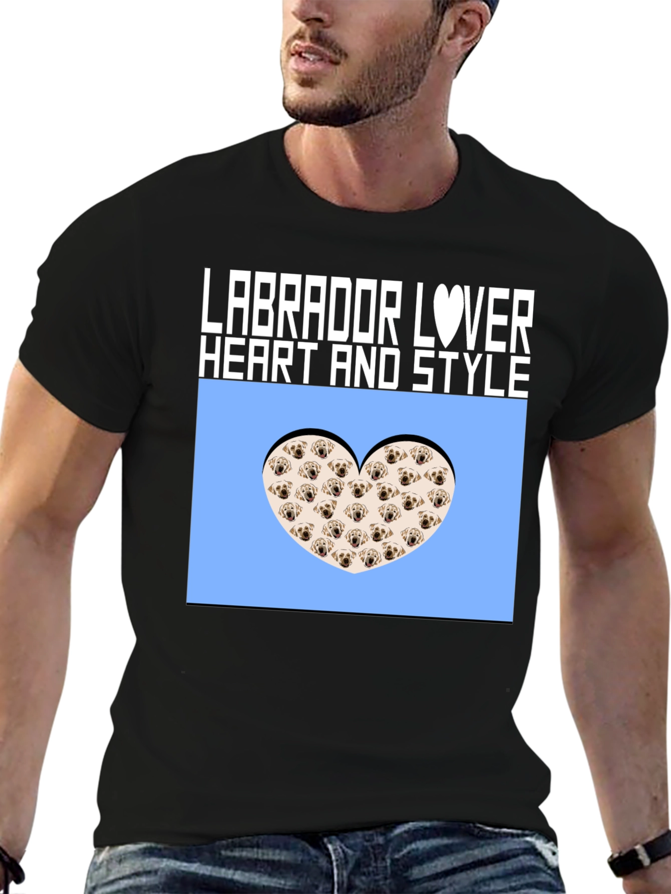 Labrador Lover Heart Style Graphic Tee
