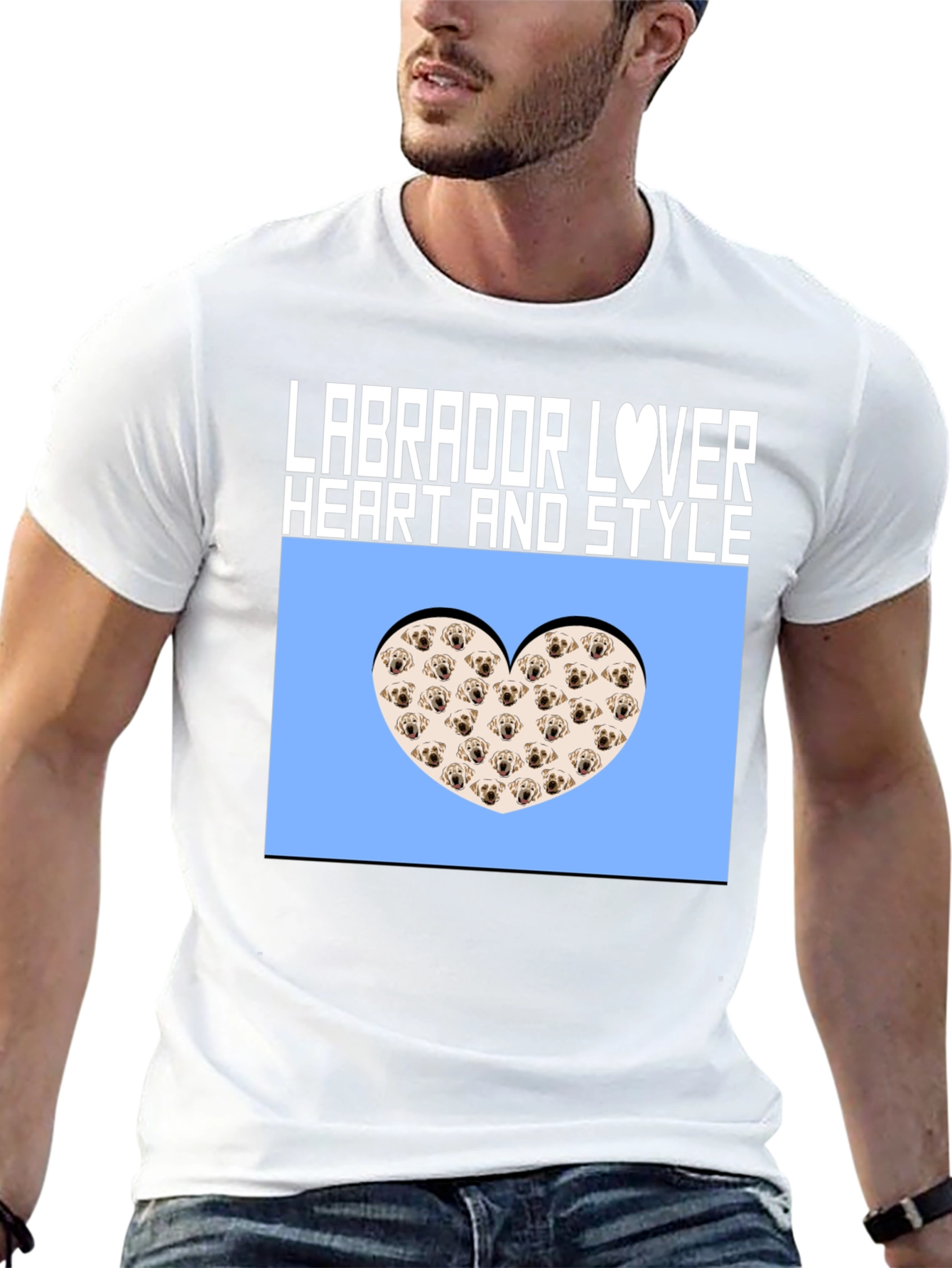 Labrador Lover Heart Style Graphic Tee