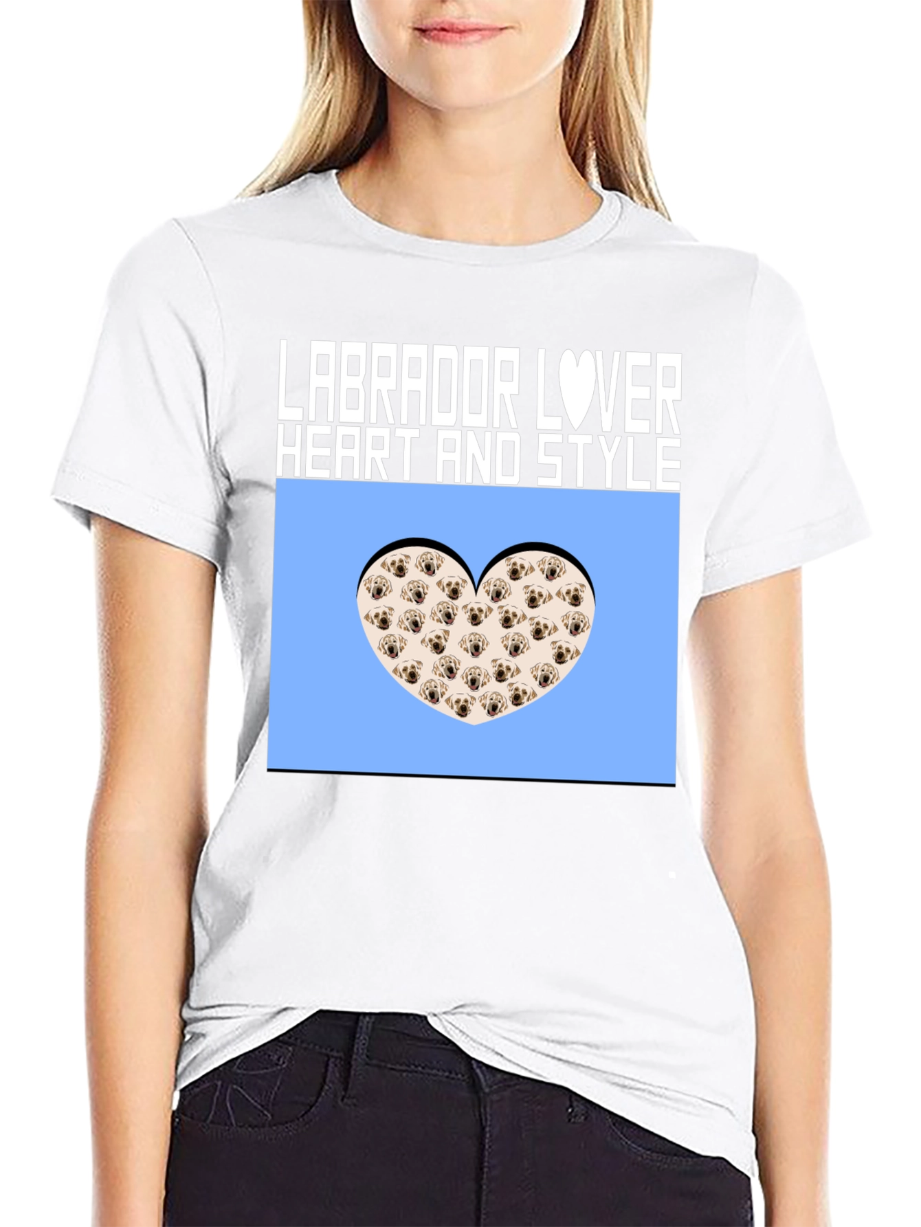 Labrador Lover Heart Style Graphic Tee