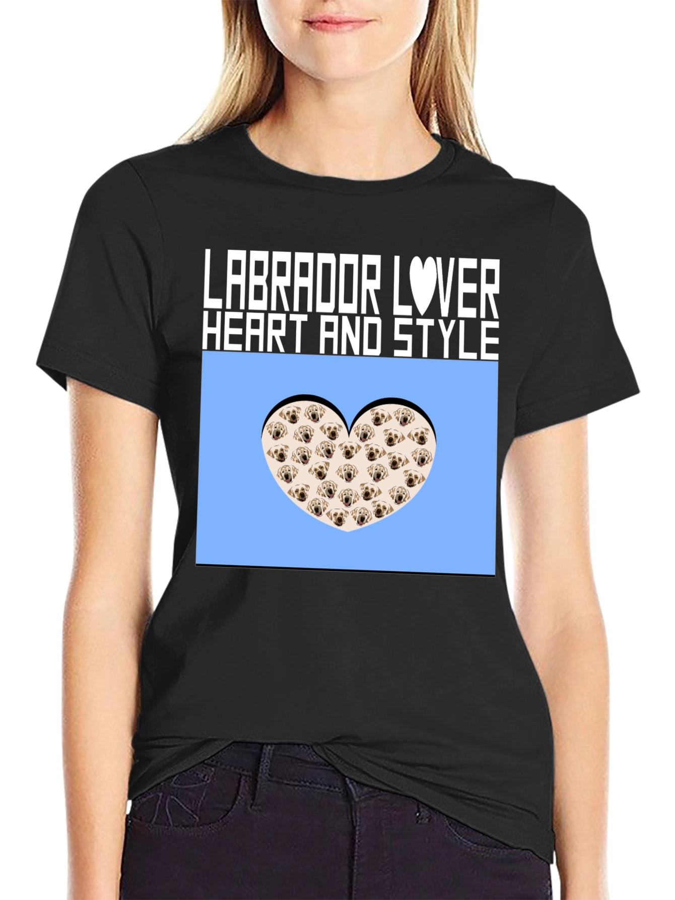 Labrador Lover Heart Style Graphic Tee