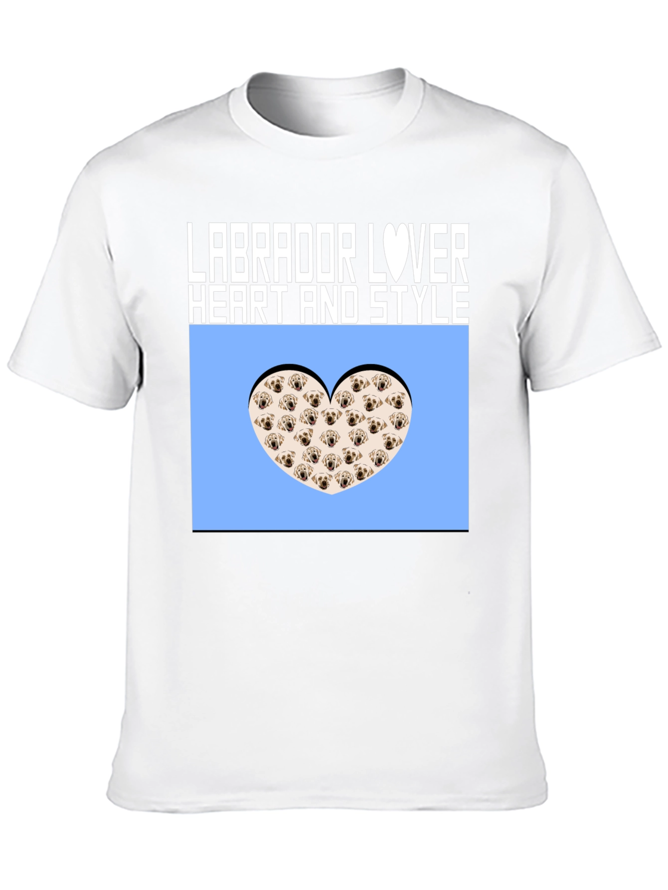Labrador Lover Heart Style Graphic Tee