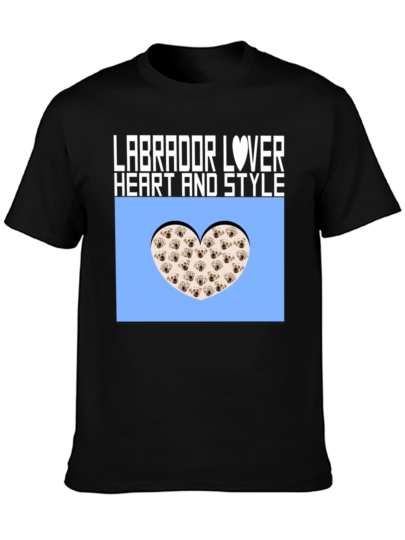 Labrador Lover Heart Style Graphic Tee
