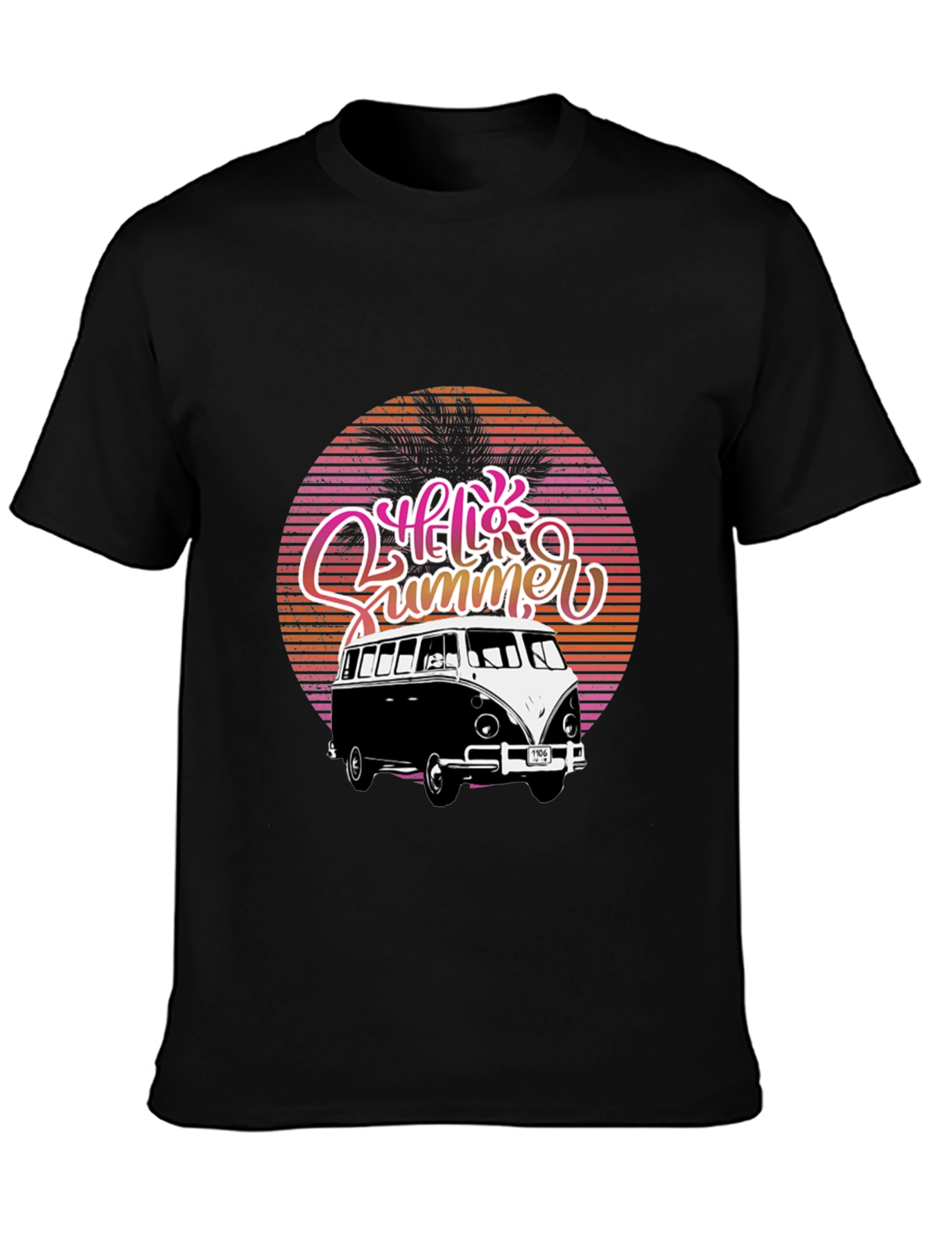 Hello Summer Retro Van Graphic Tee