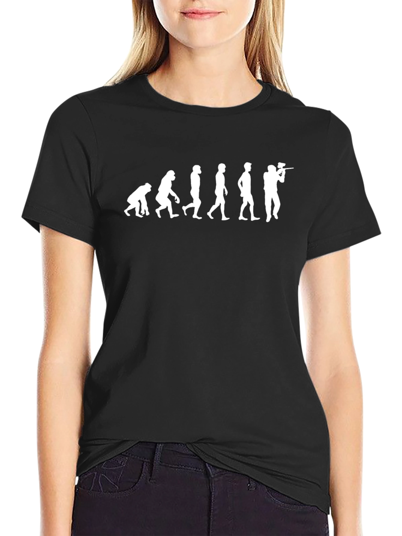 Paintball Evolution Graphic T-Shirt - Black
