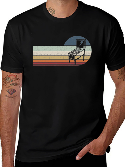 Retro Pinball Machine Graphic T-Shirt