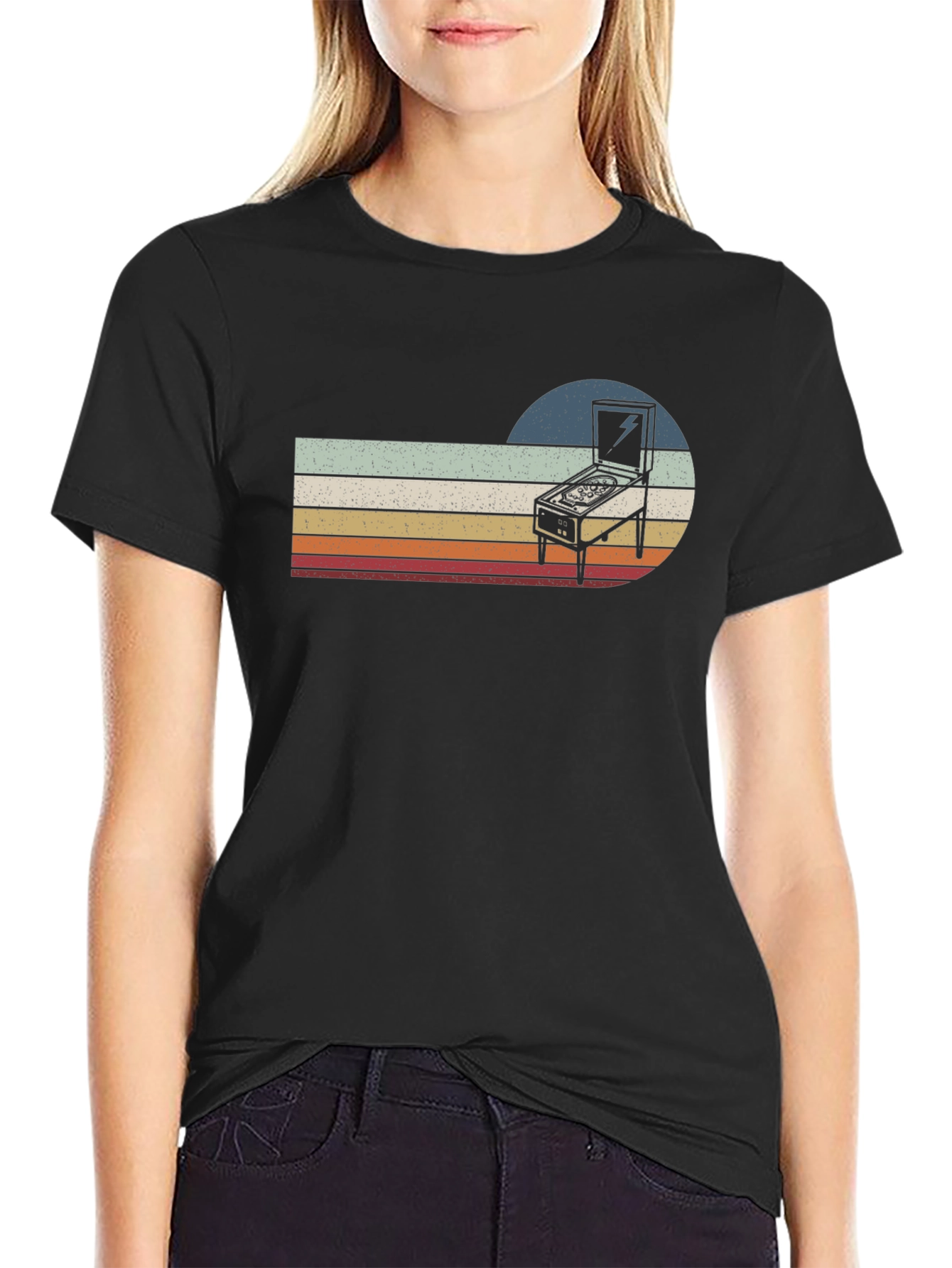 Retro Pinball Machine Graphic T-Shirt