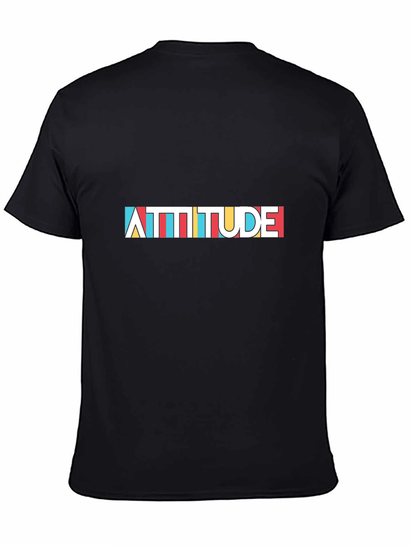 Attitude Black Graphic Tee - Bold Statement Shirt