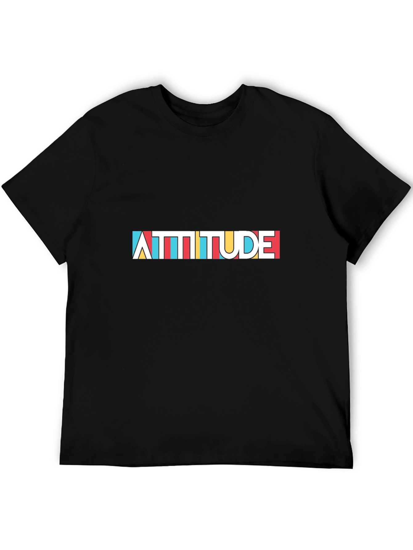 Attitude Black Graphic Tee - Bold Statement Shirt