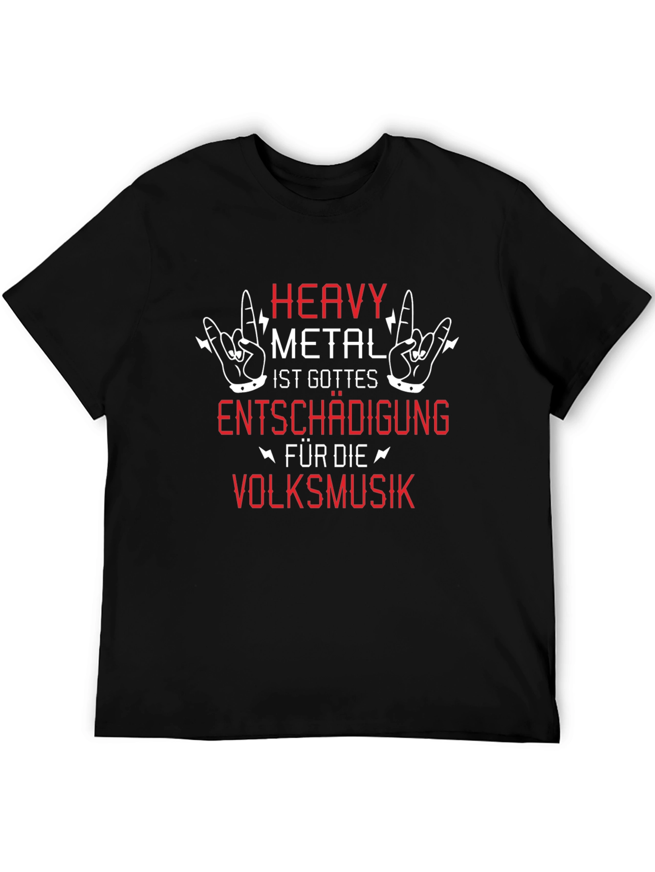 Heavy Metal T-Shirt: Gods Compensation for Folk Music