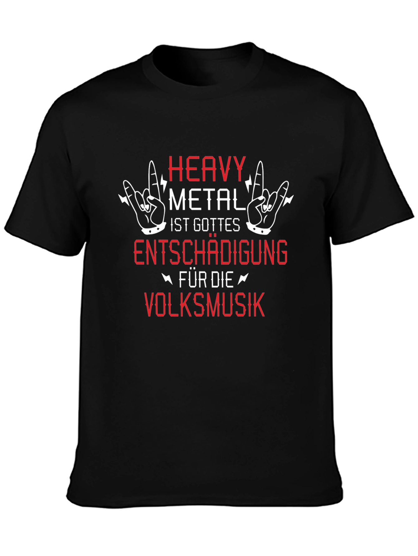 Heavy Metal T-Shirt: Gods Compensation for Folk Music