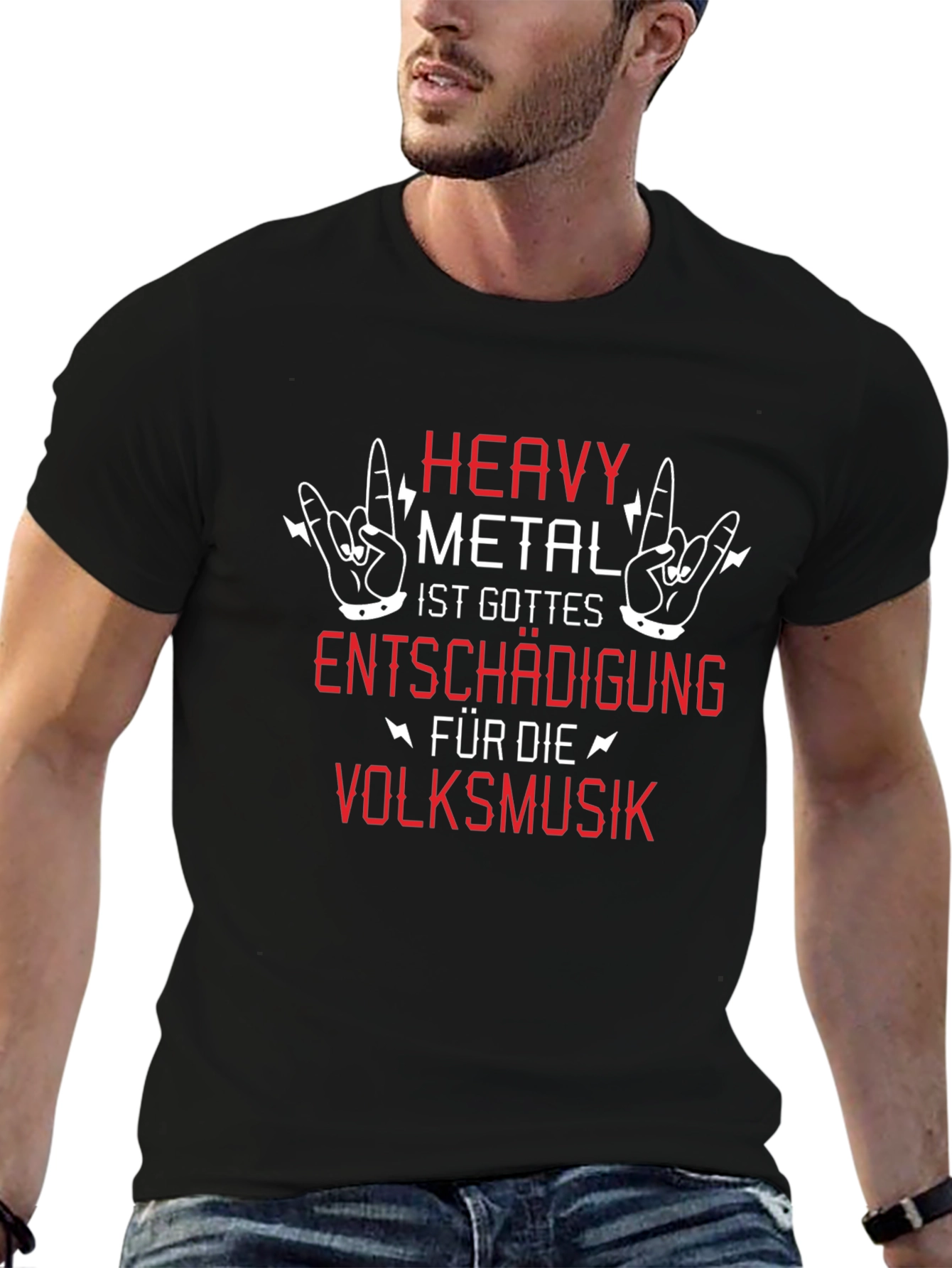 Heavy Metal T-Shirt: Gods Compensation for Folk Music
