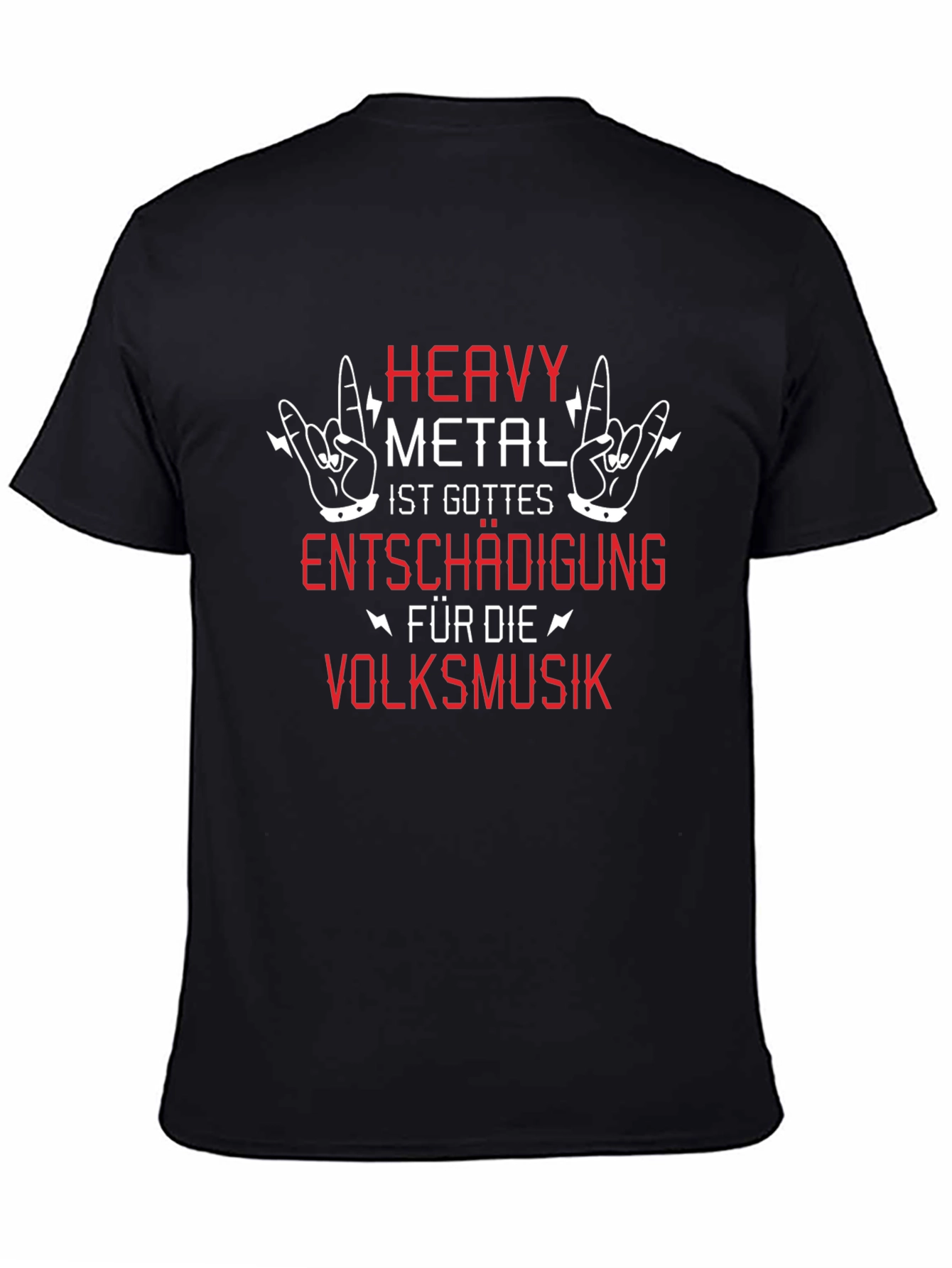 Heavy Metal T-Shirt: Gods Compensation for Folk Music