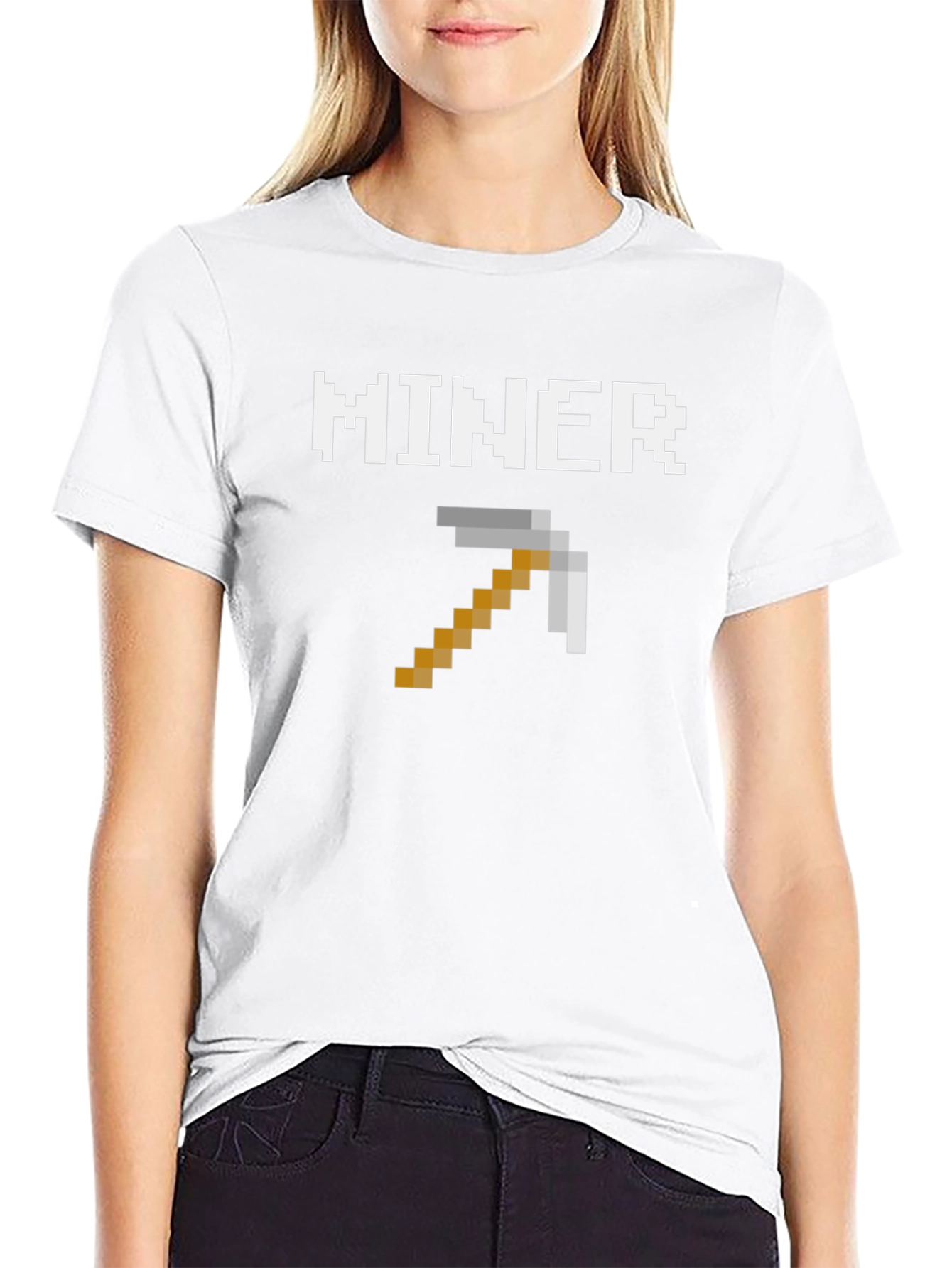 Minecraft Miner Pixel T-Shirt - Gaming Apparel