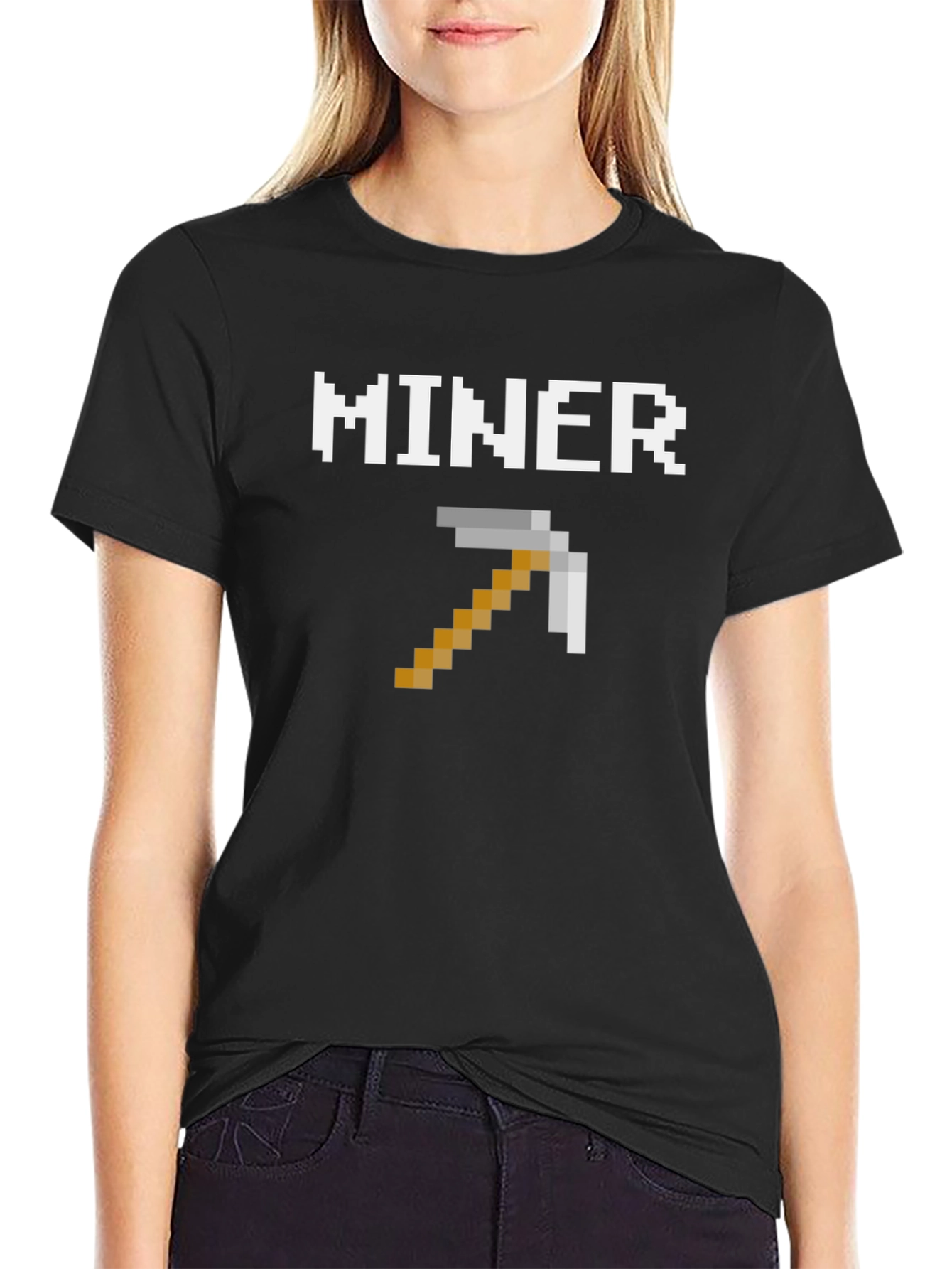 Minecraft Miner Pixel T-Shirt - Gaming Apparel