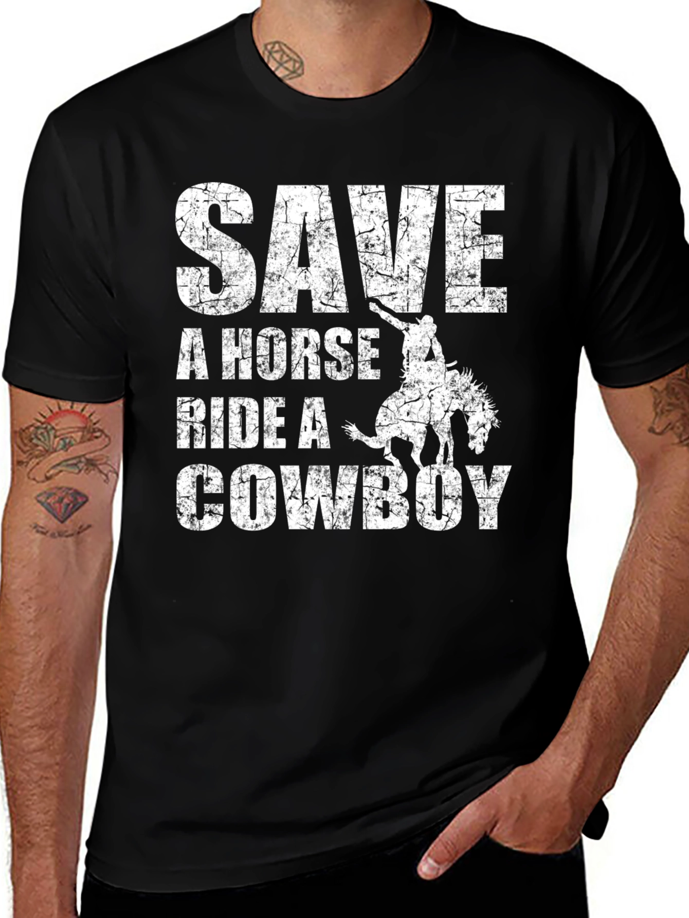 Save a Horse Ride a Cowboy Graphic Tee
