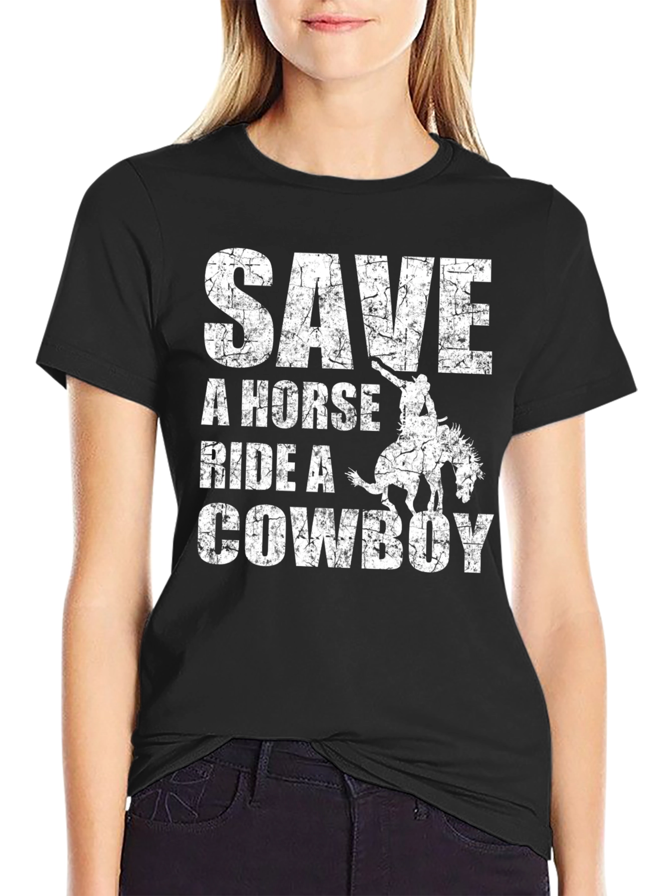 Save a Horse Ride a Cowboy Graphic Tee