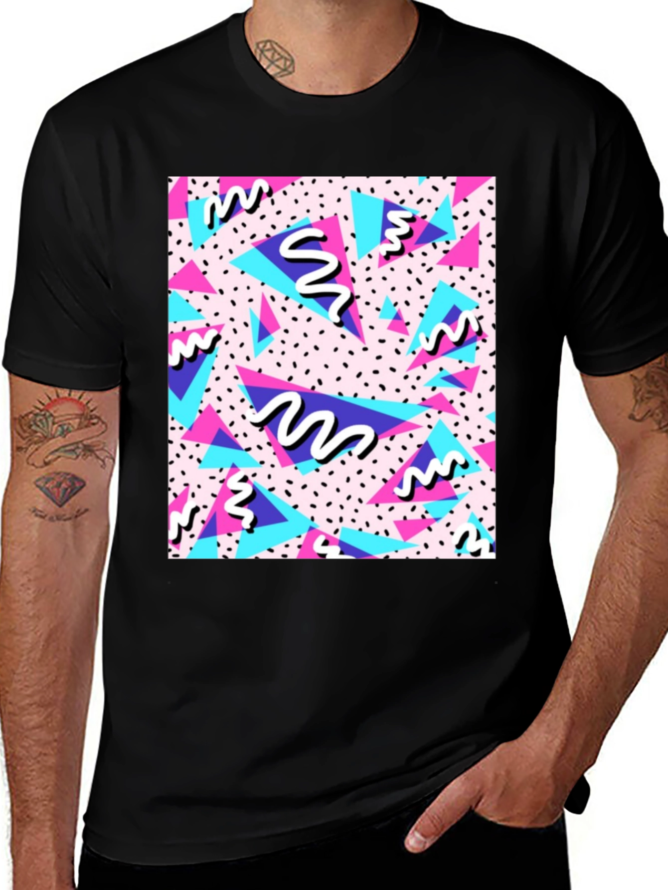 Vaporwave Pattern T-Shirt - Retro 90s Style