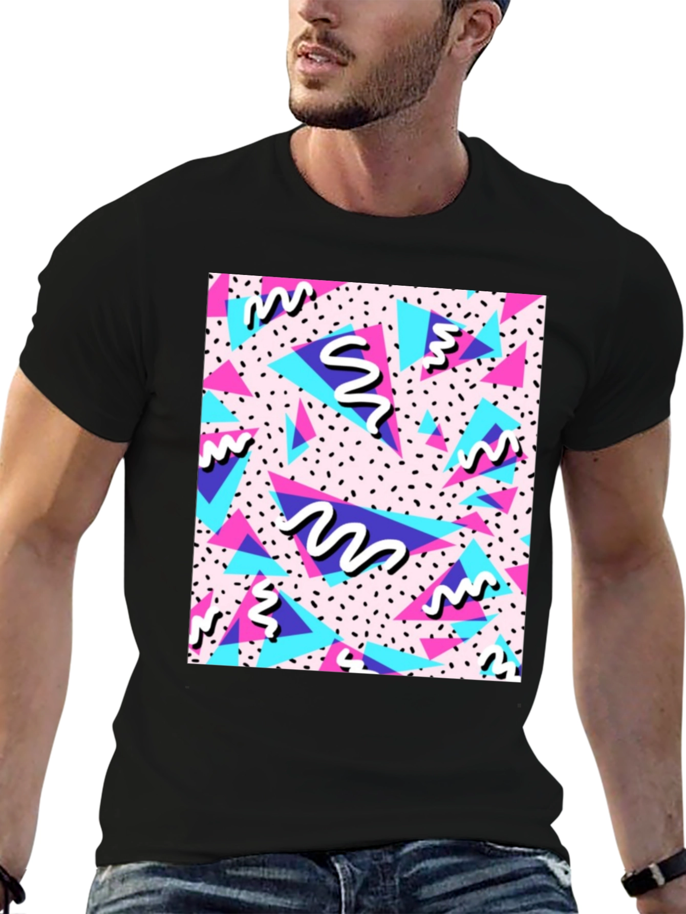 Vaporwave Pattern T-Shirt - Retro 90s Style