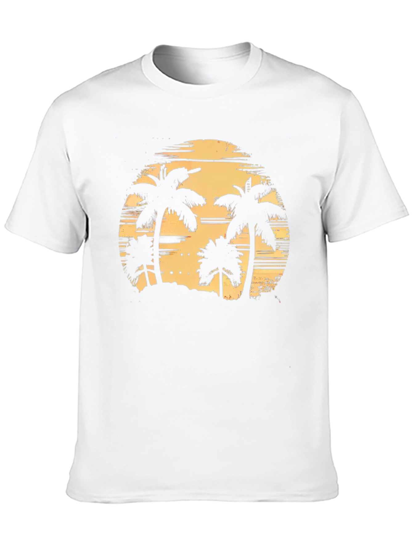 Tropical Palm Tree Sunset Graphic T-Shirt